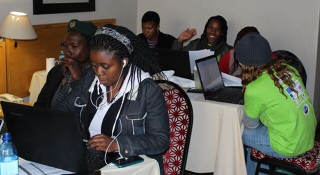 Iemsjournalists at work during the national summit in lesotho ntolo lekau 2015 06 10 2371